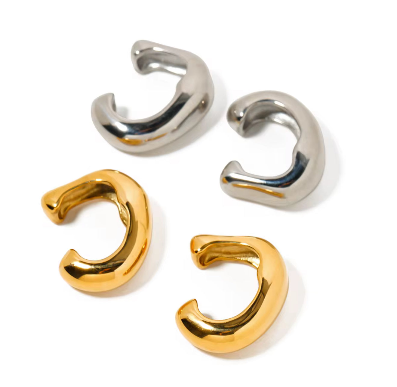 EAR CUFF NAIRA - 1 PIEZA - ORO Y PLATA